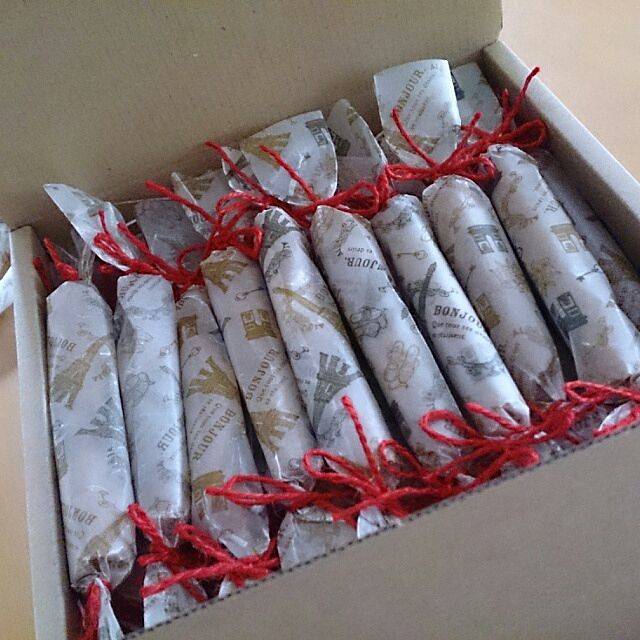 シガレットクッキー/セリアのラッピング/バレンタインラ...