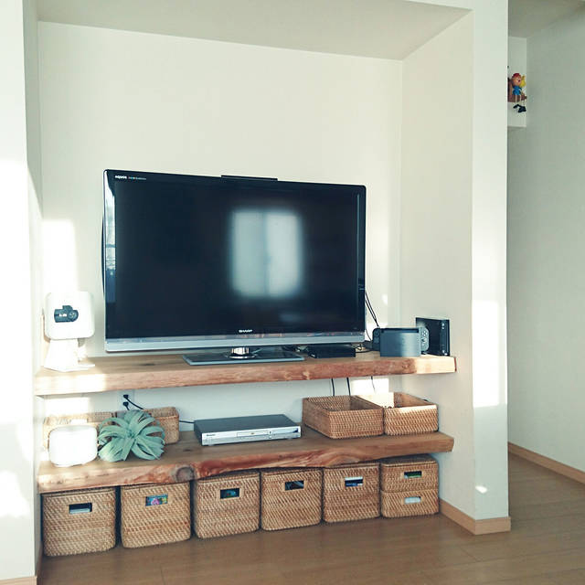 無印良品/ニトリ/かご収納/かご/一枚板/テレビ台…な...