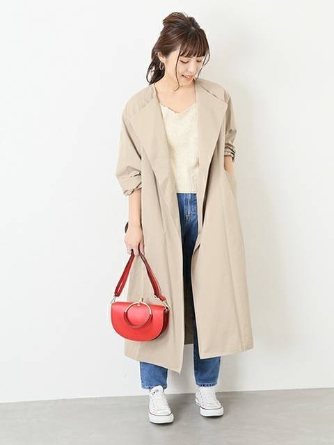 Mizuki*(Spick & Span 本社)|Spick & Spanのトレンチコートを使ったコーディネート - WEAR (140584)