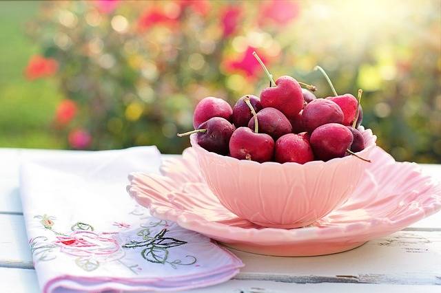 Cherries Bowl Pink · Free photo on Pixabay (137822)