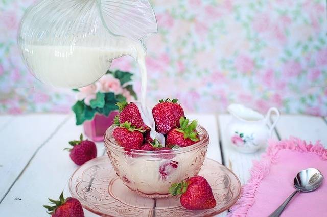 Strawberries Cream Milk · Free photo on Pixabay (141086)