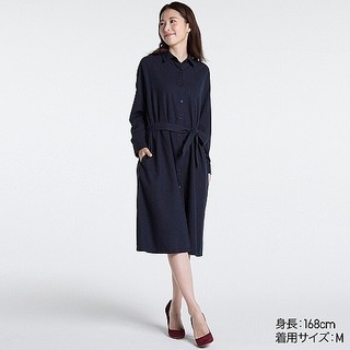 季節感と女性らしさを楽しめる、フランネル素材の柔らかワ...