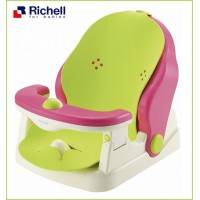 首すわり前でも、寝かせて洗えるバスチェア♪。Riche...