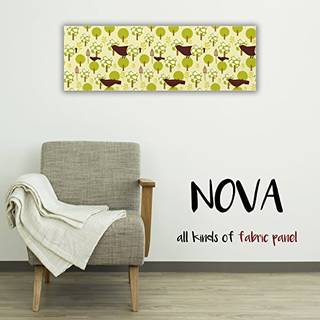 ファブリックパネル NOVA 【 L-Mサイズ 30cm×90cm 】 花柄 フラワー かわいい 北欧 流行の ボタニカル柄 フレーム 人気 壁掛け DIY インテリア オシャレ 木製 布 生地 プリント ウォール デコ｜デザイン小物 オンライン通販 (120361)