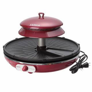 上からの赤外線(赤外光)と、熱せられた下の回転プレート...