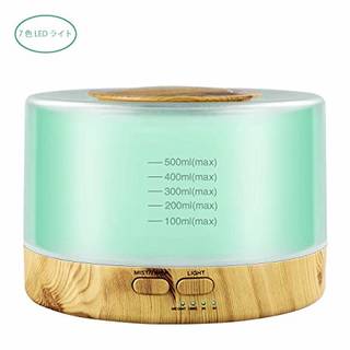 Amazon | コノビヤ 加湿器 超音波式 空気清浄機 アロマ加湿器 アロマディフューザー 大容量500ml 空焚き防止 静音 時間設定 連続加湿 ムード ランプ7色変換LED付き 木目調 | コノビヤ | ホーム&キッチン (137324)