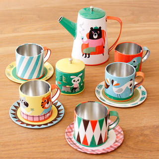 【楽天市場】Tin Tea Set〜cafeオーナーなりきりセット：インテリアと雑貨のお店 モリーフ (137471)