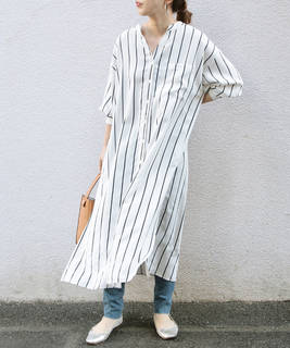 サイドスリットシャツワンピース | アダム　エ　ロペ(ADAM ET ROPE') - MAGASEEK (138568)