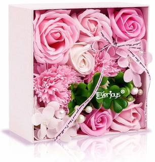 Amazon|ソープフラワー 創意方形ギフトボックス 誕生日 母の日 記念日 先生の日 バレンタインデー 昇進 転居など最適としてのプレゼント|造花 オンライン通販 (141622)