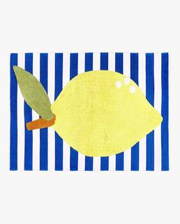 レモン柄コットンラグ (141669)