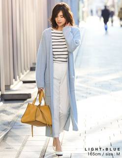 【楽天市場】2019春カラー!畦編みロングニットカーディガン:Re:EDIT(リエディ) (142027)