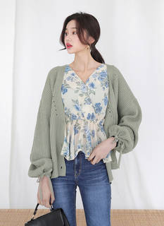 スリーブストリング二ットカーディガン・全4色カーディガンカーディガン|レディースファッション通販 DHOLICディーホリック (142036)