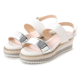 STORY掲載 歩きやすさ・履き心地◎【EVOL】ILIMA Wベルトプラットフォームサンダル IK7729 (ホワイトコンビ) -靴&ファッション通販 ロコンド〜自宅で試着、気軽に返品 (148679)