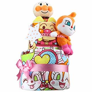 Amazon.co.jp: 出産祝い アンパンマン ぬいぐるみ2体とタオル2枚の超豪華 2段 (149750)