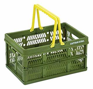 Amazon | キャプテンスタッグ(CAPTAIN STAG) 折りたたみ コンテナ フォールディング ハンディ コンテナ Lサイズ グリーン UL-1012 | キャプテンスタッグ(CAPTAIN STAG) | 収納・キャリーケース (151612)