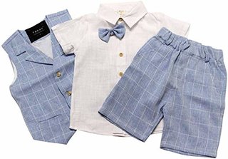 Amazon | 子供 キッズ フォーマル 男の子 スーツ ベスト セット 子供スーツ フォーマルスーツ 男の子 上下セット ワイシャツ ハーフパンツ 入学式 卒業式 入園式 七五三 初節句 ベビー服90/100/110/120/130 /140/150/160 | フォーマル 通販 (165521)