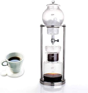 Amazon|TeFuAnAn 600ml グラス アイスコーヒー メーカー ドリッパー ポット ウォータードリッパー 水出し 耐熱ガラス コーヒーサーバー コーヒーフィルター ウォータードリップ エスプレッソ手作り 600ml-1000ml 6-8人|ウォータードリッパー オンライン通販 (176550)