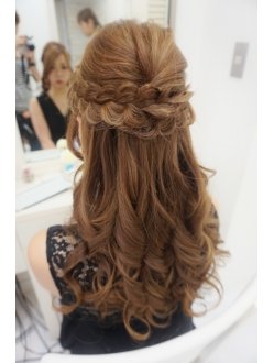 ハーフ編み込み