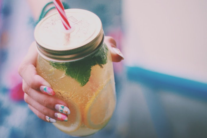 レモン酢を飲む