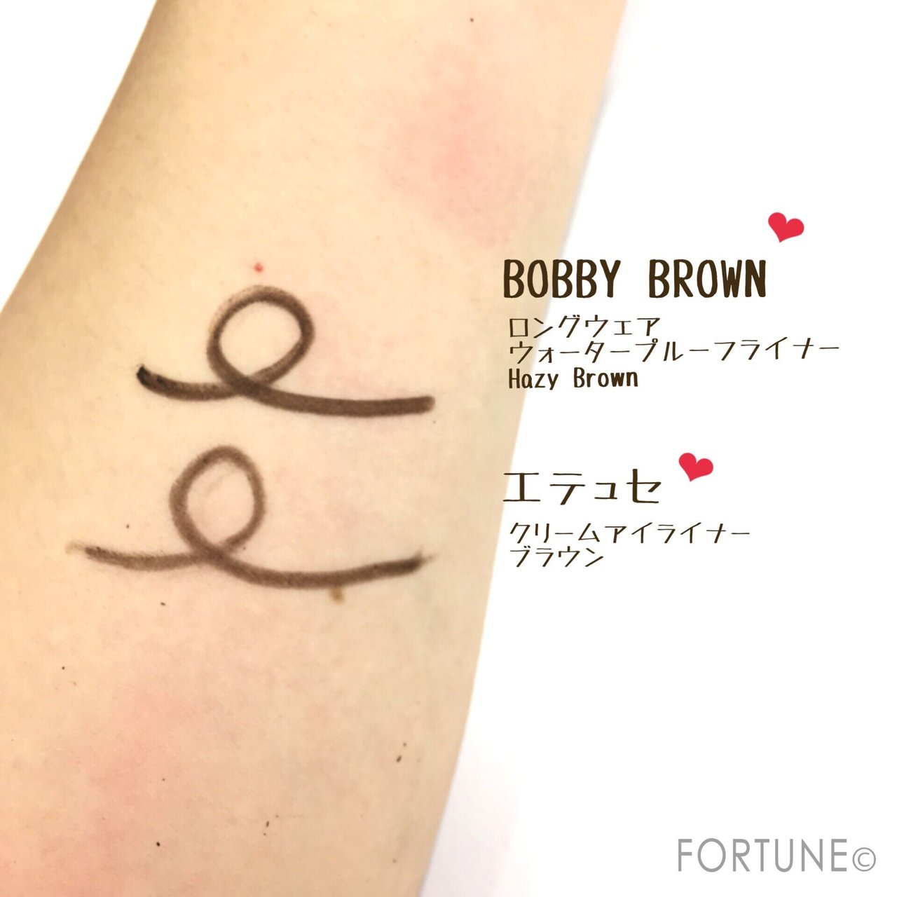 ペンシルアイライナー　比較　コスメ　ふーちゅん編集部撮影