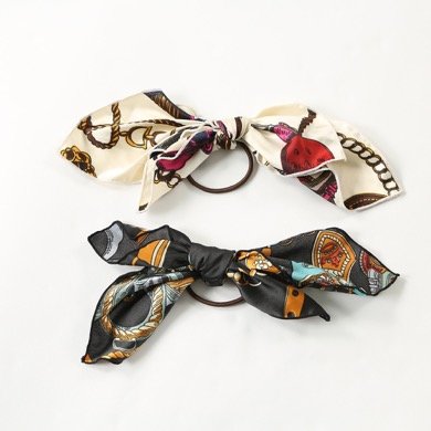 3COINSチェーン柄リボンPN