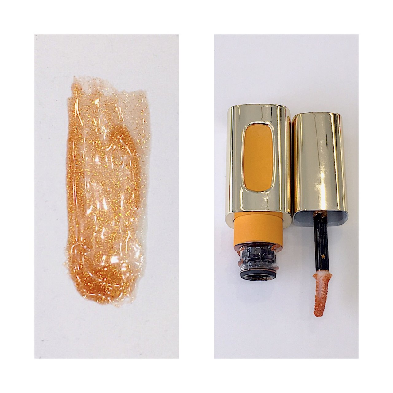 自撮り　ロレアルパリ　エクストラオーディナリールージュ726　ゴールドリップ