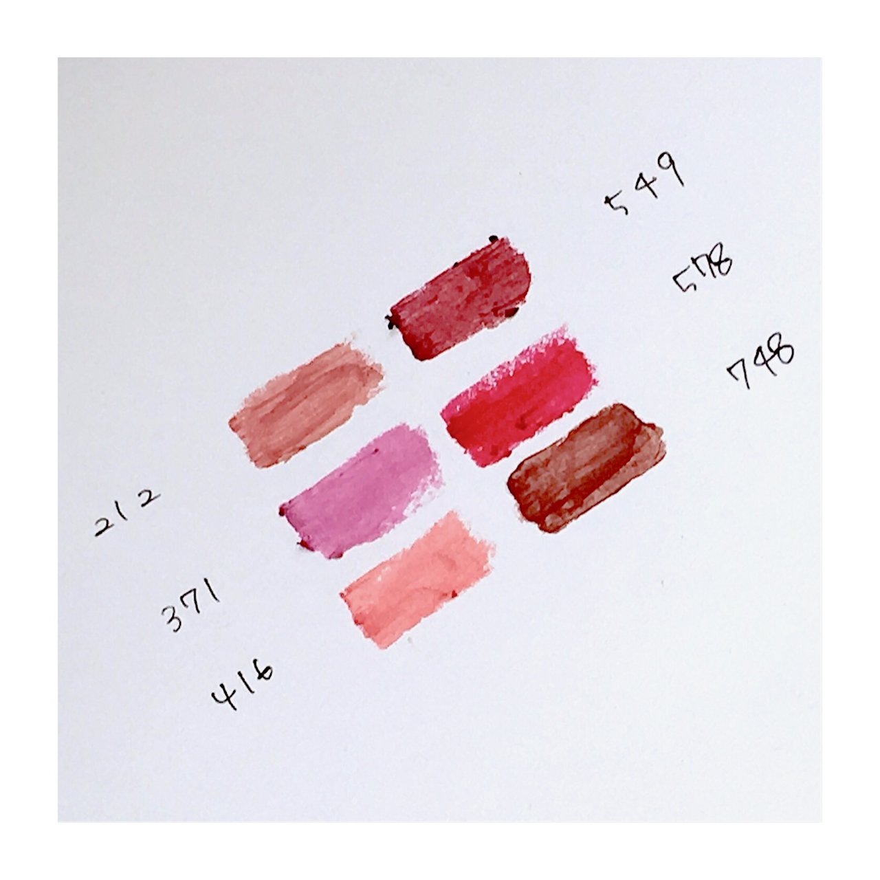 ちふれ　プチプラ リップ　212 371 416 549 578 748　自撮り