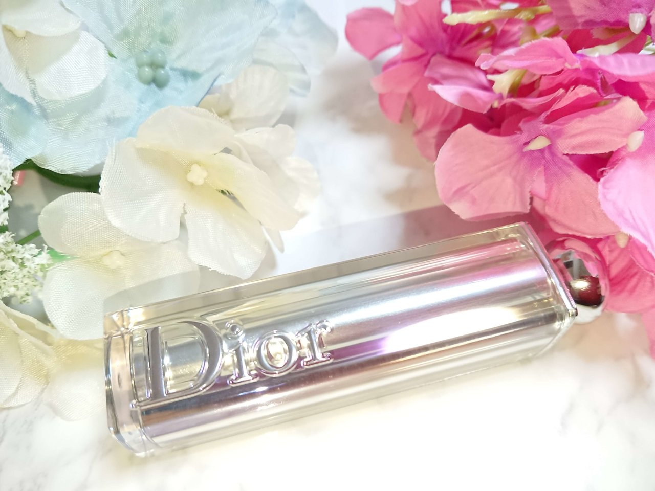 【自撮り】ディオール　Dior　2018　夏コレクション　クールウェーブ　アディクトリップスティック　040　ホワイトスプラッシュ
