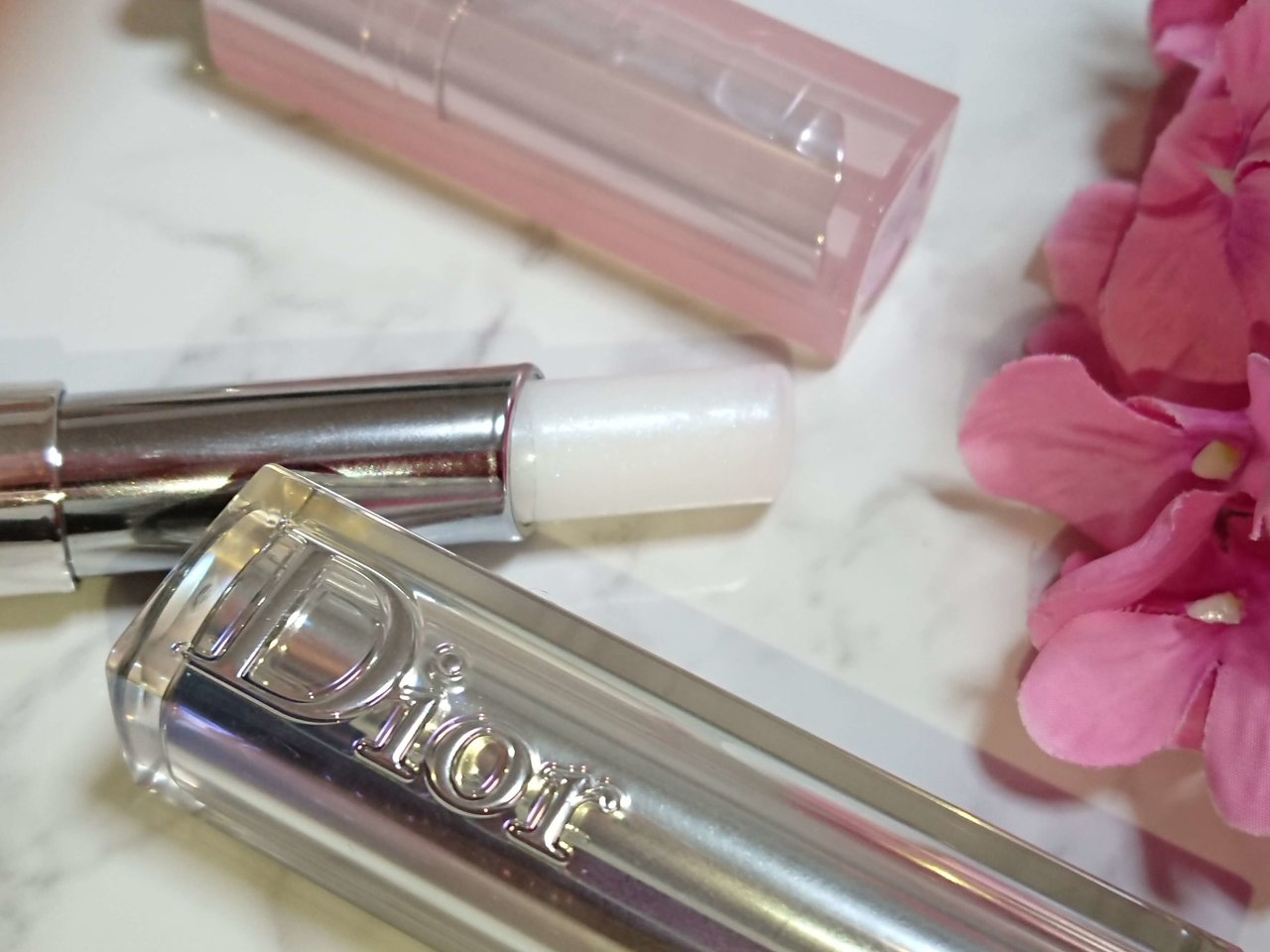 【自撮り】ディオール　Dior　2018　夏コレクション　クールウェーブ　アディクトリップスティック　040　ホワイトスプラッシュ　アイキャッチ