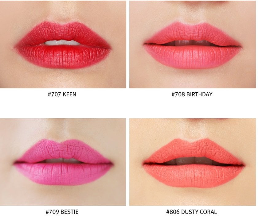 リップカラー デンジャラスマット　3CE　707 708 709 806