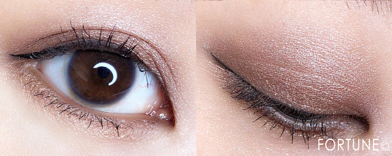 NARS　2018新作　アイシャドー　シングルアイシャドー」と「ハードワイヤードアイシャドー」 5322「シマリングココア」×5330「シマリングローズゴールド」