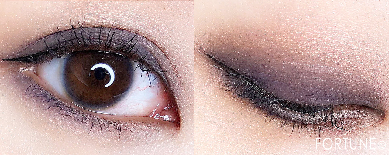 NARS　2018新作　アイシャドー　シングルアイシャドー」と「ハードワイヤードアイシャドー」 5321「シマリングトパーズ」×5358「マットリッチネイビー」