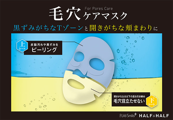 ピュアスマイルプラス　ハーフ&ハーフマスク　毛穴ケアマスク