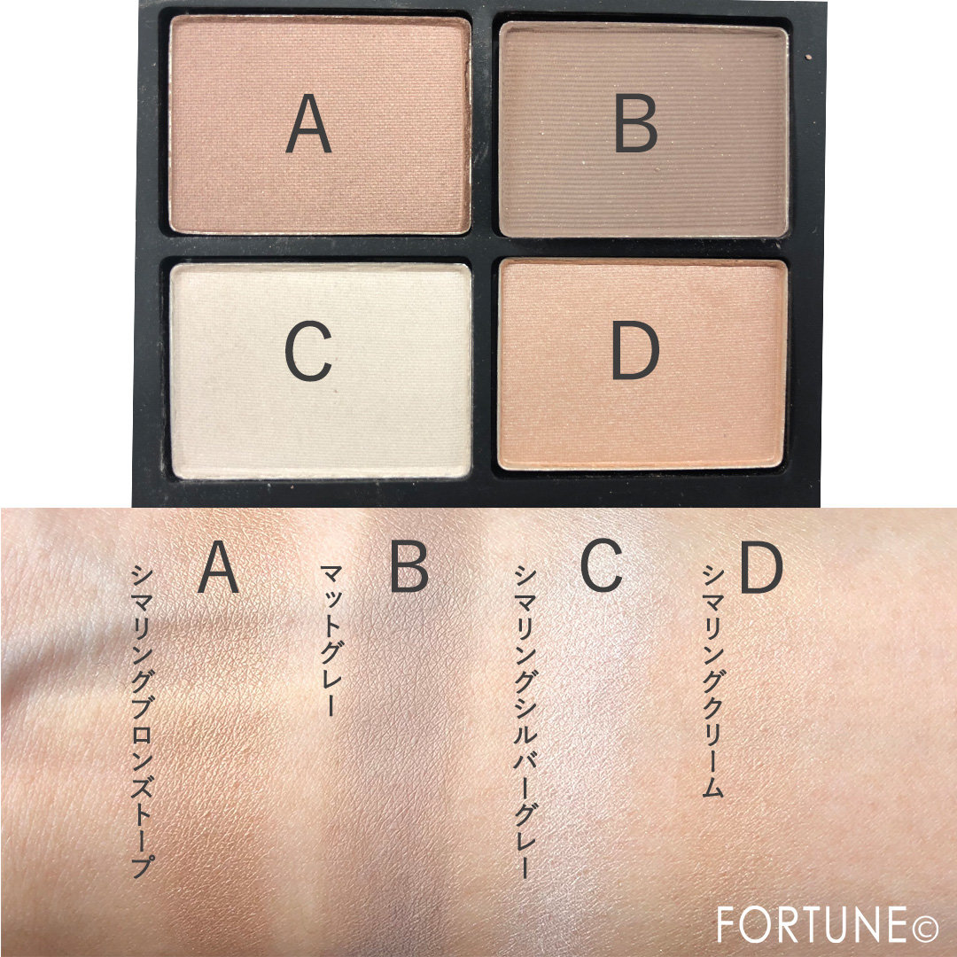 2018秋新作コスメ　NARS「クワッドアイシャドー」新色　3971　スウォッチ