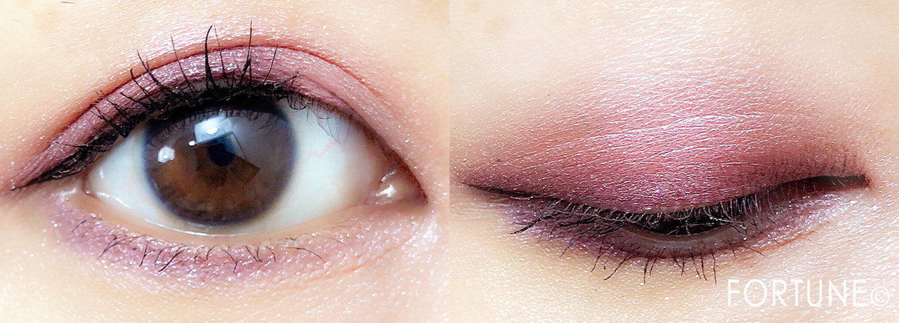 インテグレート 2018秋新作　アイシャドウ　「トリプルレシピアイズ」限定色　「PK517 ダスティーローズ」使用感