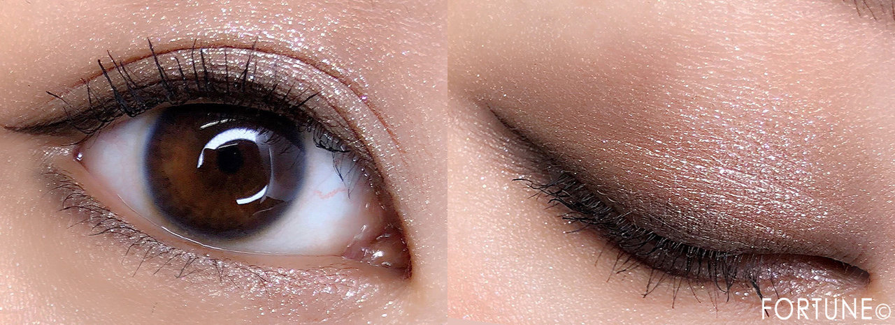 ボビイブラウン クリスマスコフレ「スモーキー クリスタル アイシャドウパレット」メイクパターン1