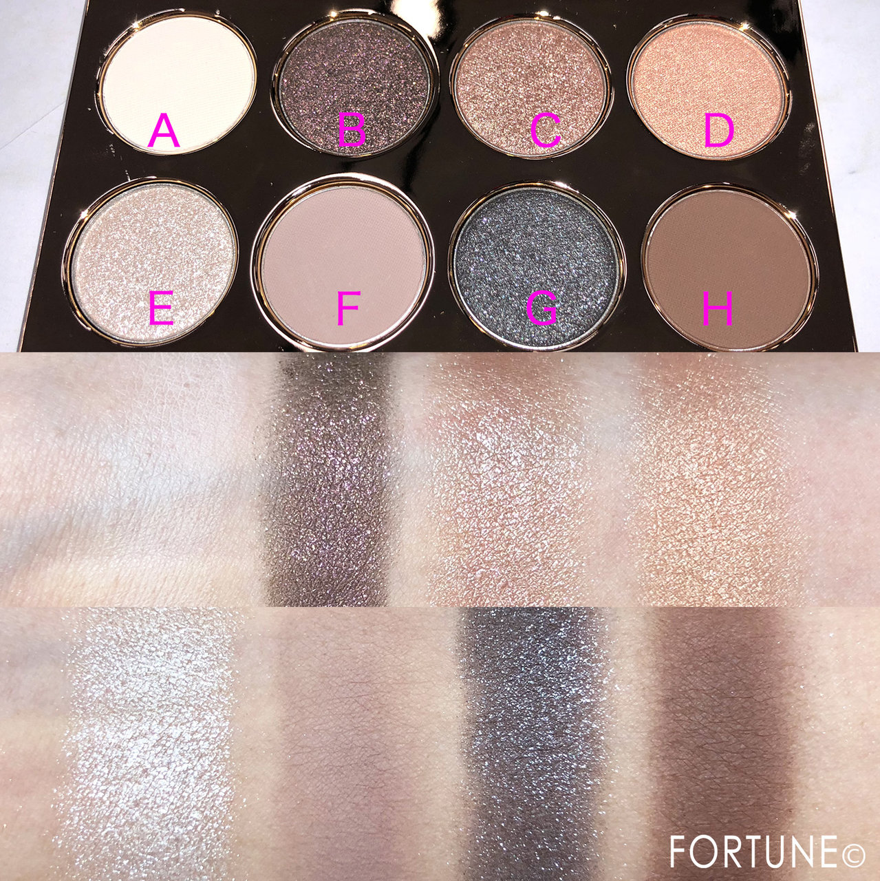 《2018クリスマスコフレ》ボビイブラウン「スモーキー クリスタル アイシャドウパレット」スウォッチ