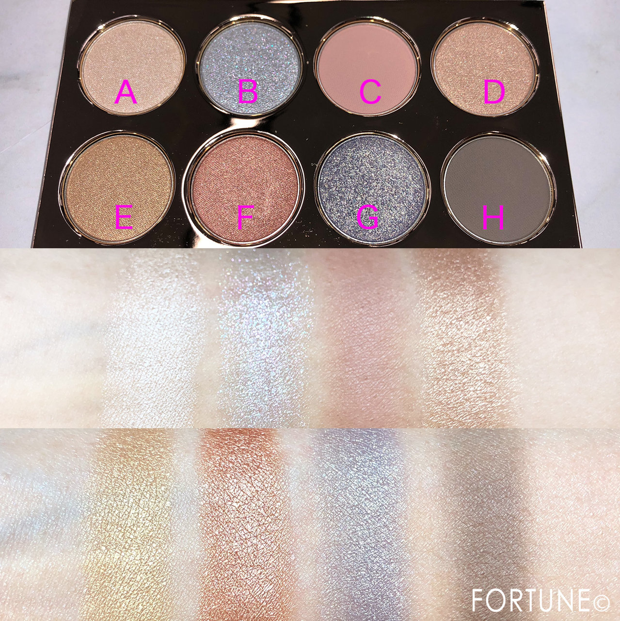 《2018クリスマスコフレ》ボビイブラウン「スターライト クリスタル アイシャドウパレット」スウォッチ