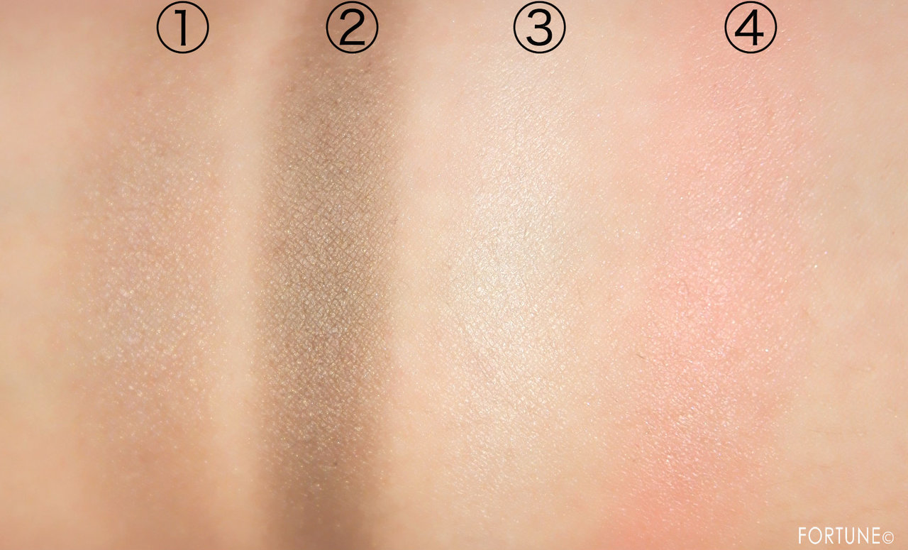 キッカ フローレスグロウ リッドテクスチャー アイシャドウ　EX08 サンライズサンセット(限定色)　スウォッチ