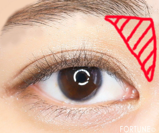 KATE(ケイト)ブラウンシェードアイズN　ホワイト骨格アイ　トリックホール