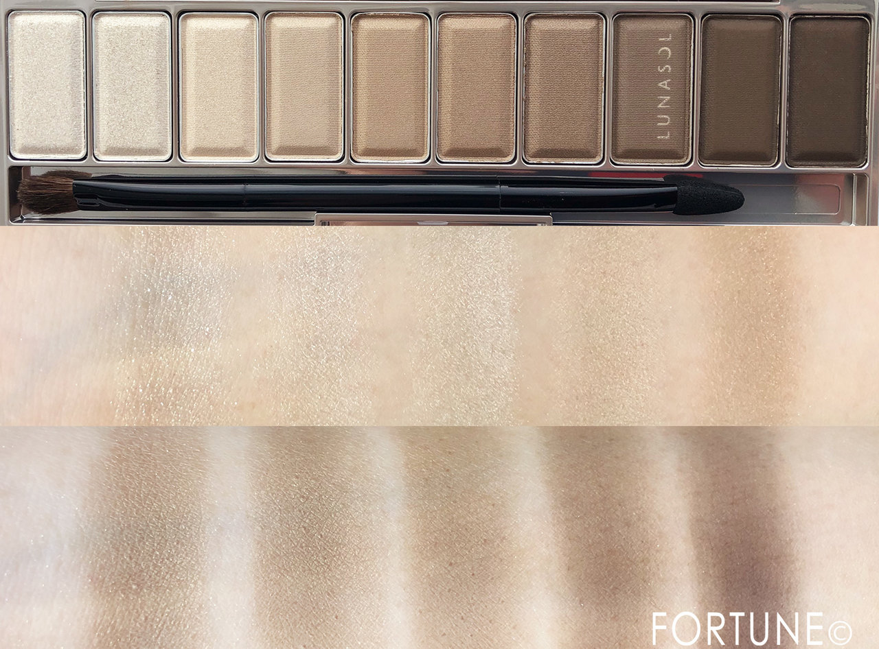 ルナソル ザ ベージュ アイズ」01 Nutral Beige スウォッチ一覧