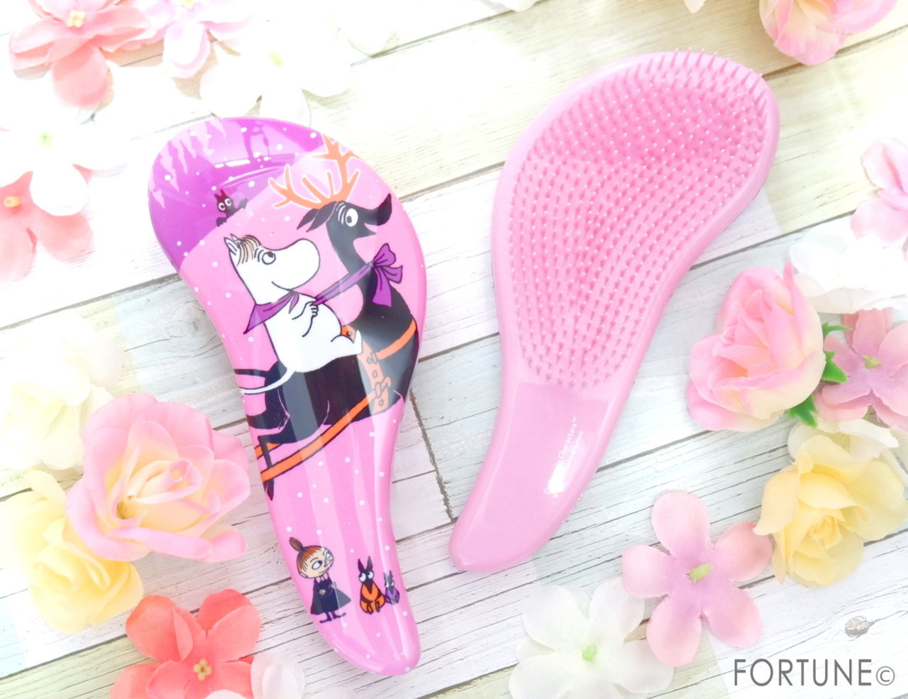 北欧オリジナルデザイン「リッチ ムーミン デタングリング ヘアブラシ」　NIGHT