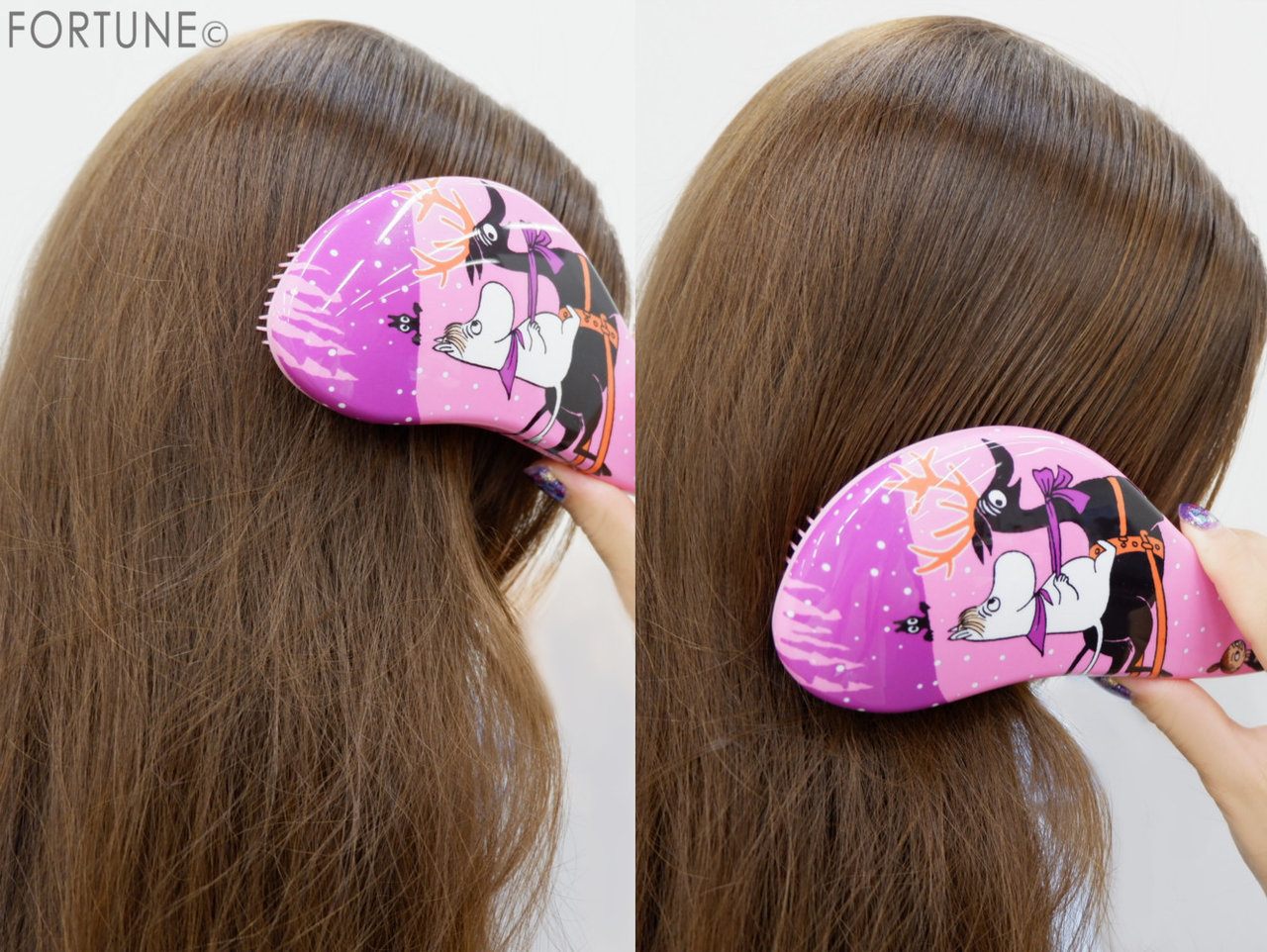 北欧オリジナルデザイン「リッチ ムーミン デタングリング ヘアブラシ」　使用感