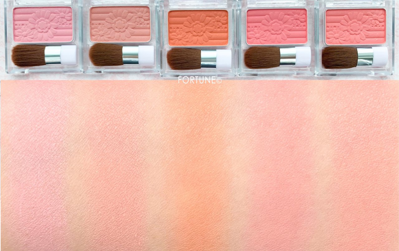 キャンメイク パウダーチークス 既存色スウォッチ