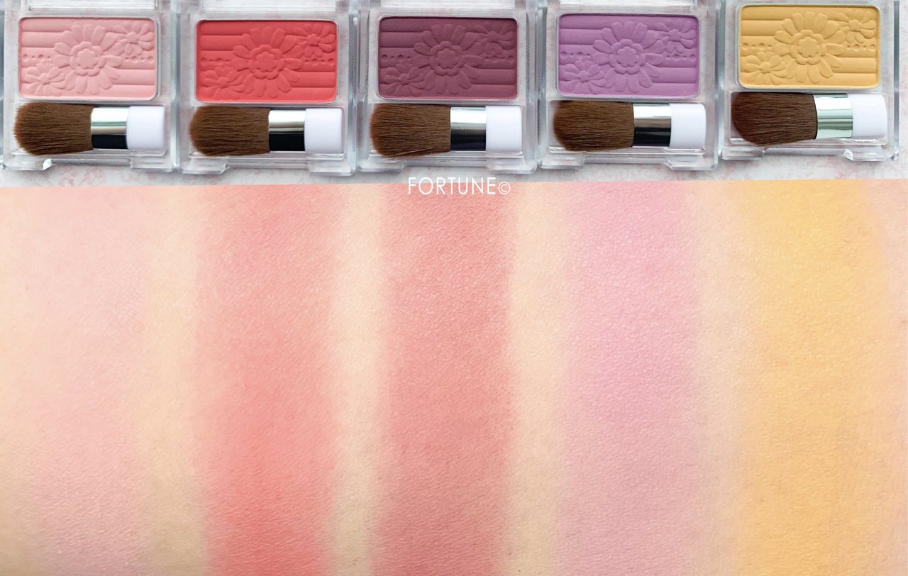 キャンメイク パウダーチークス 既存色スウォッチ