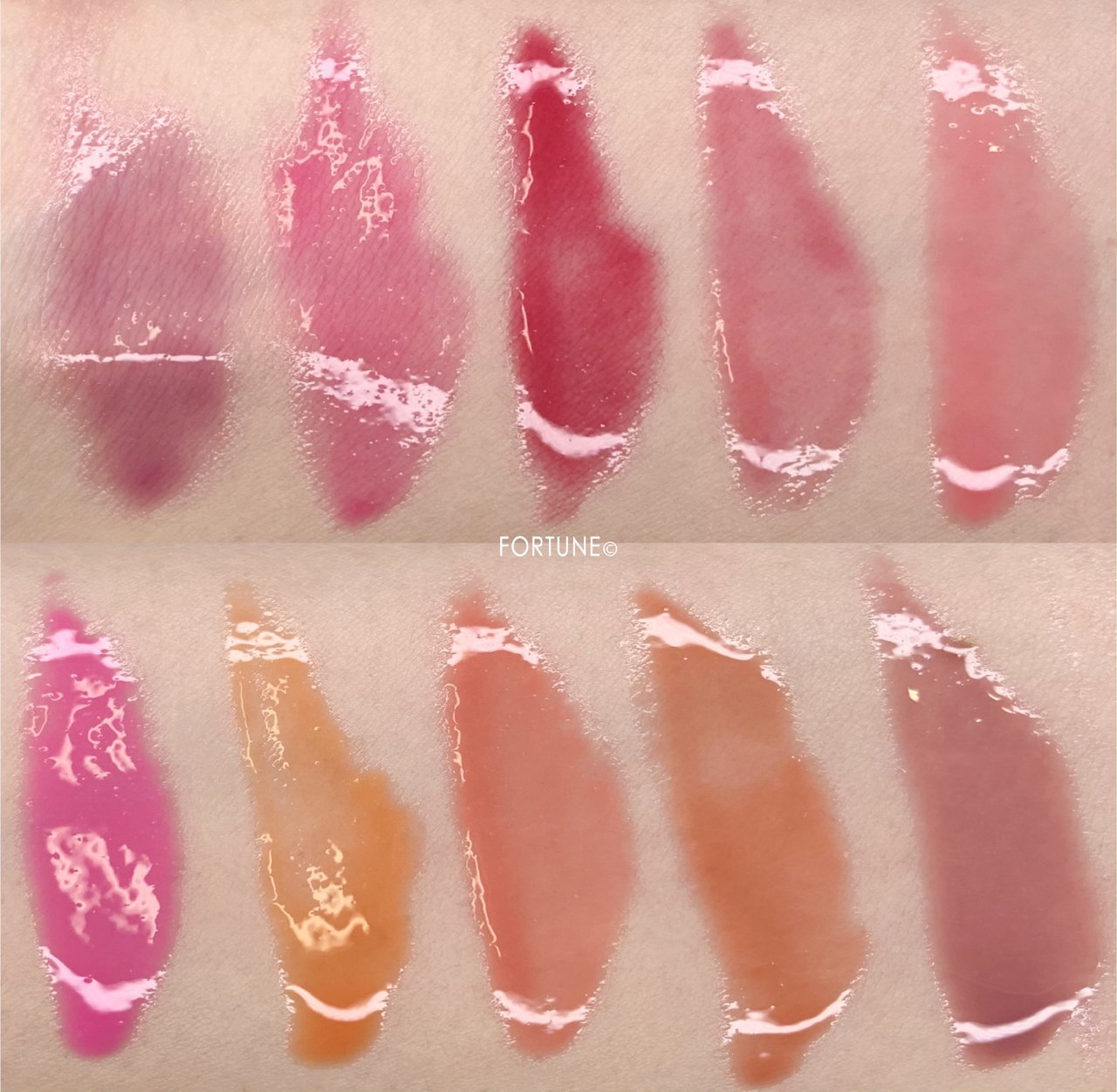 kiss（キス）ブルーミングオイルグロス スウォッチ