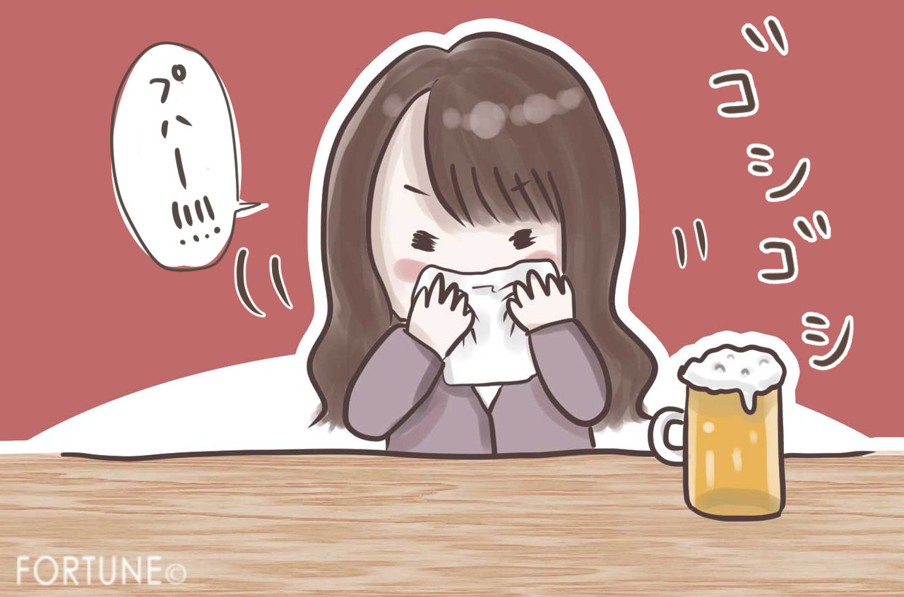 オッサン女子がやってしまいがちな行動：おしぼり