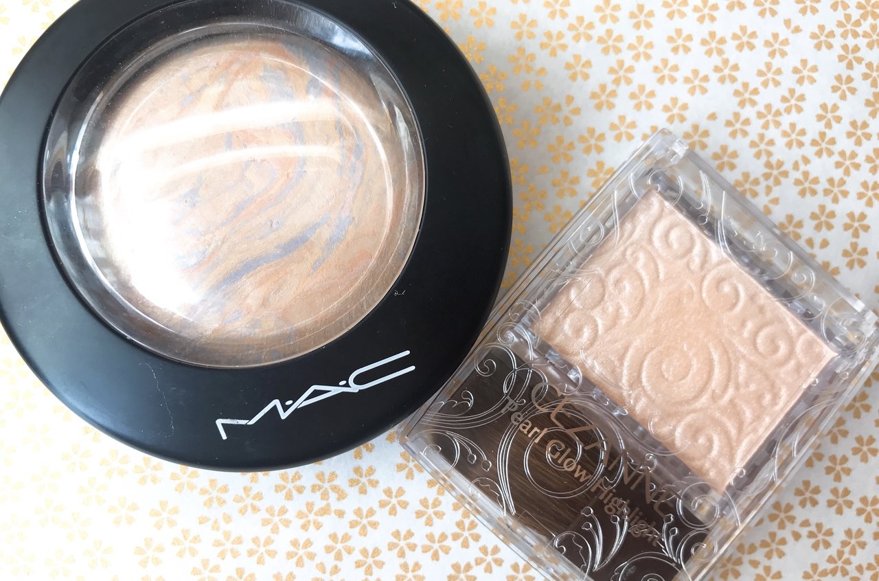 自撮り MAC セザンヌ ハイライト