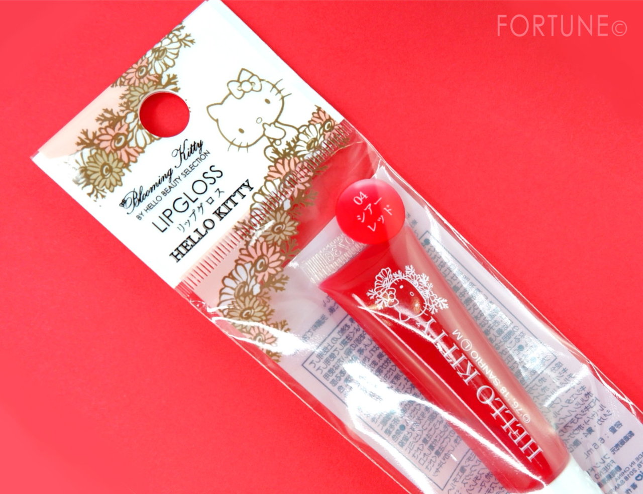 ダイソー×キティコラボ「リップグロスT」パッケージ