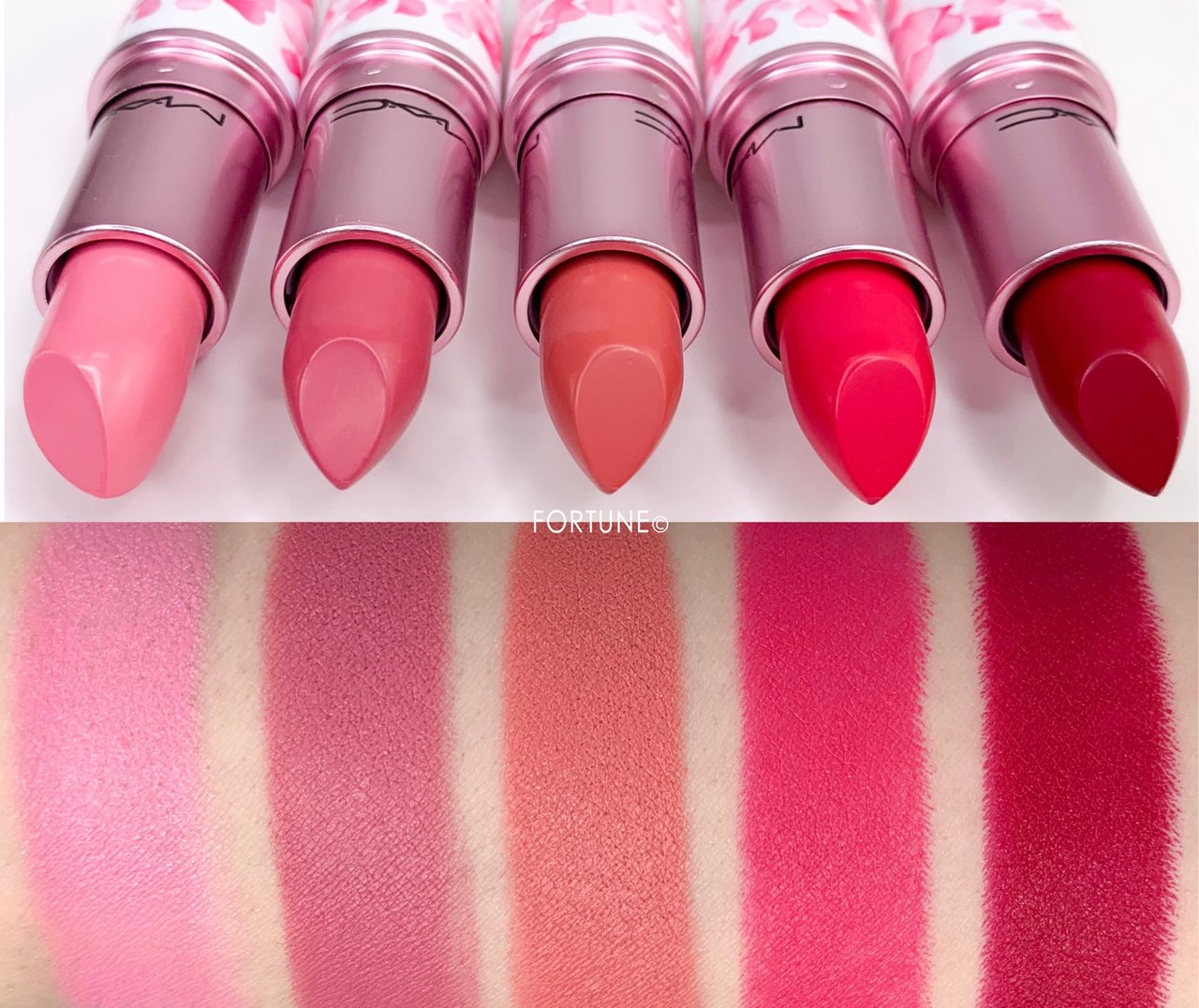 M·A·C リップスティック 限定5色 スウォッチ